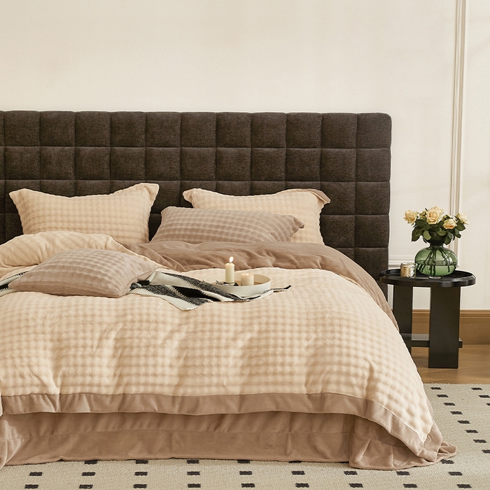 91家纺网 家纺一手货源 找家纺 （总）新月家纺（锦威郎） 2025新款加厚皮草兔毛绒牛奶绒系列四件套9.2斤