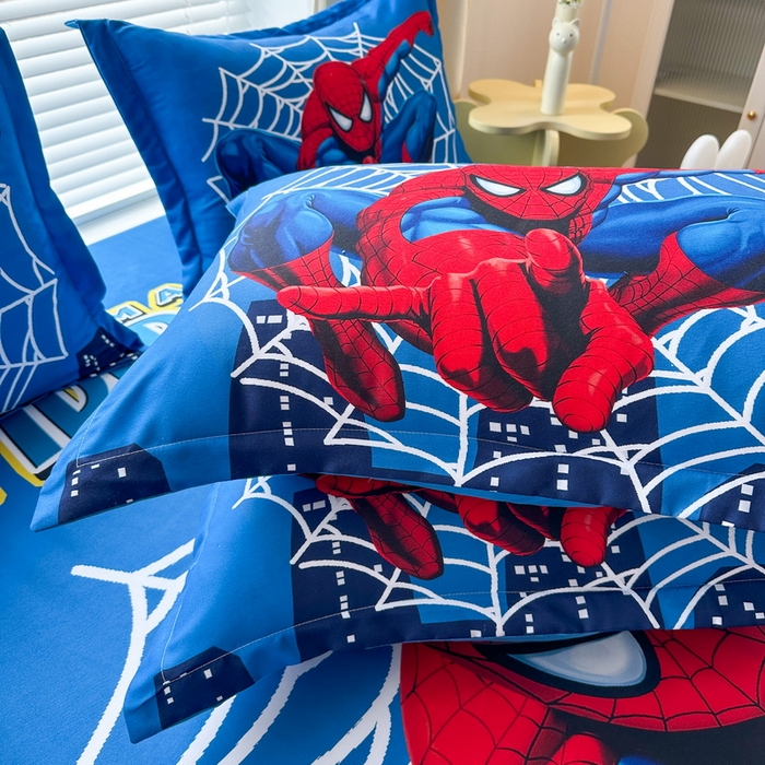 91家纺网 家纺一手货源 找家纺 一电 2025新款卡通床单单件被单学生宿舍被罩三件套单人儿童上下床床单-第一批 蜘蛛侠