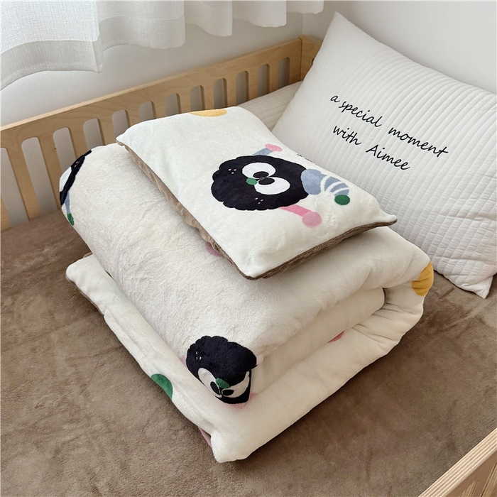 91家纺网 家纺一手货源 找家纺 （总）萌宝家纺 2025新款牛奶绒儿童被套幼儿园冬被可拆洗