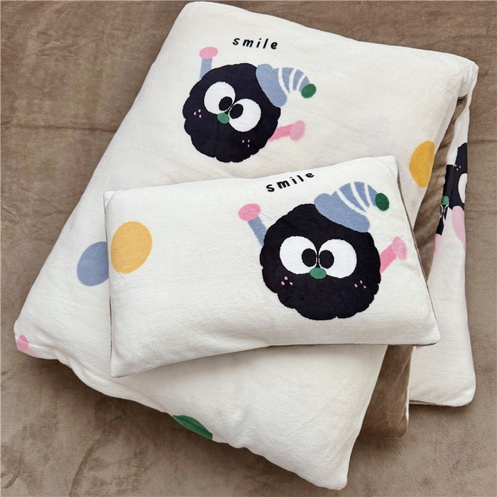 91家纺网 家纺一手货源 找家纺 萌宝家纺 2025新款牛奶绒儿童被套幼儿园冬被可拆洗 没烦恼