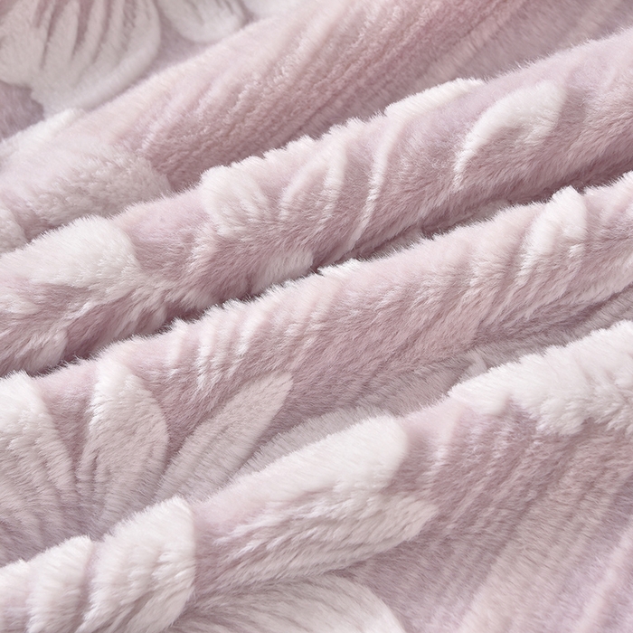 91家纺网 家纺一手货源 找家纺 （总）绒城  2025新款 320克深雕兔毛四件套牛奶绒四件套 - 初雪系列