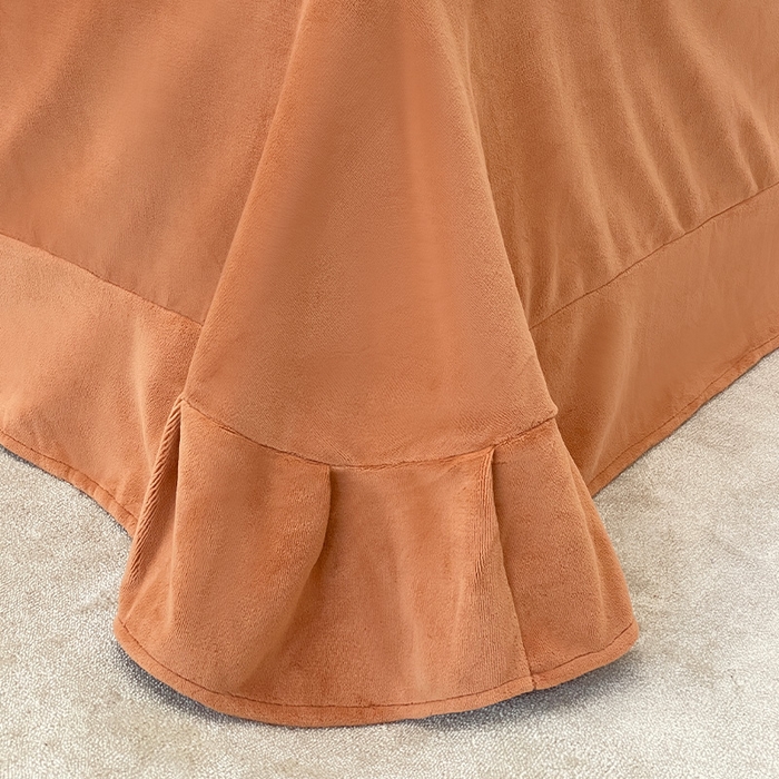 91家纺网 家纺一手货源 找家纺 新月家纺（锦威郎） 2025新款加厚皮草兔毛绒牛奶绒系列四件套9.2斤 托斯塞纳+奢华橙