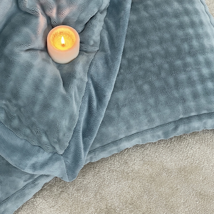 91家纺网 家纺一手货源 找家纺 新月家纺（锦威郎） 2025新款加厚皮草兔毛绒牛奶绒系列四件套9.2斤 托斯塞纳+绅士蓝