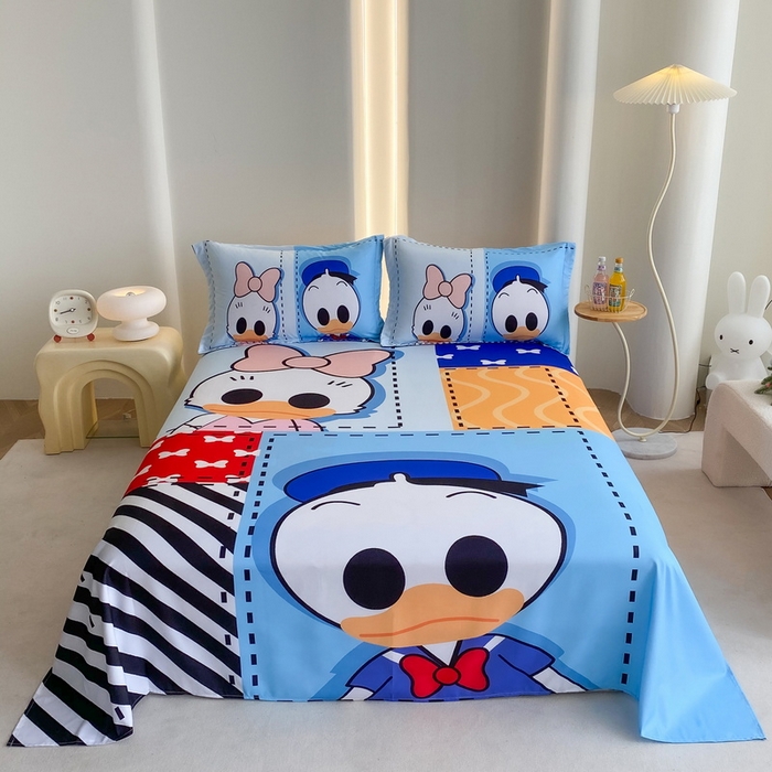 91家纺网 家纺一手货源 找家纺 （总）一电 2025新款卡通床单单件被单学生宿舍被罩三件套单人儿童上下床床单-第二批