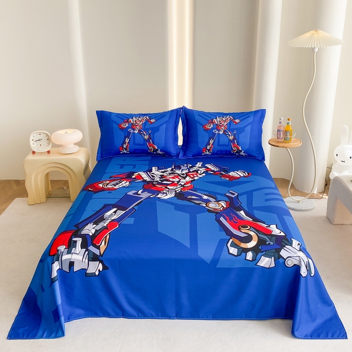 一电 2025新款卡通床单单件被单学生宿舍被罩三件套单人儿童上下床床单-第二批 擎天柱