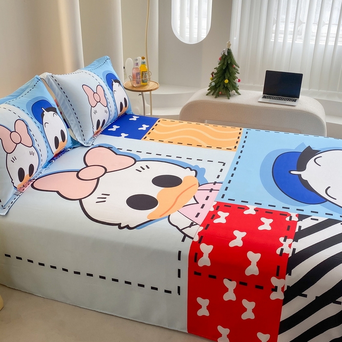 91家纺网 家纺一手货源 找家纺 一电 2025新款卡通床单单件被单学生宿舍被罩三件套单人儿童上下床床单-第二批 上课