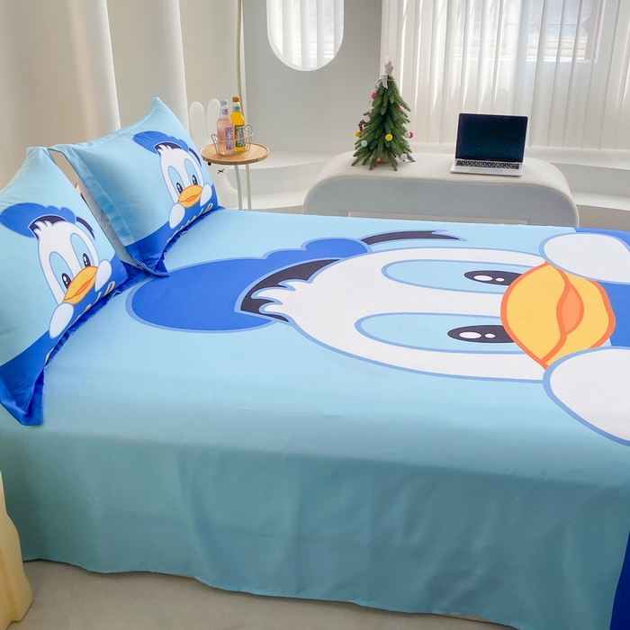 91家纺网 家纺一手货源 找家纺 一电 2025新款卡通床单单件被单学生宿舍被罩三件套单人儿童上下床床单-第二批 起立