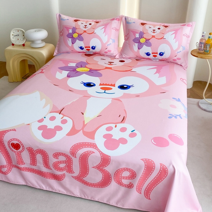 91家纺网 家纺一手货源 找家纺 一电 2025新款卡通床单单件被单学生宿舍被罩三件套单人儿童上下床床单-第二批 贝贝熊