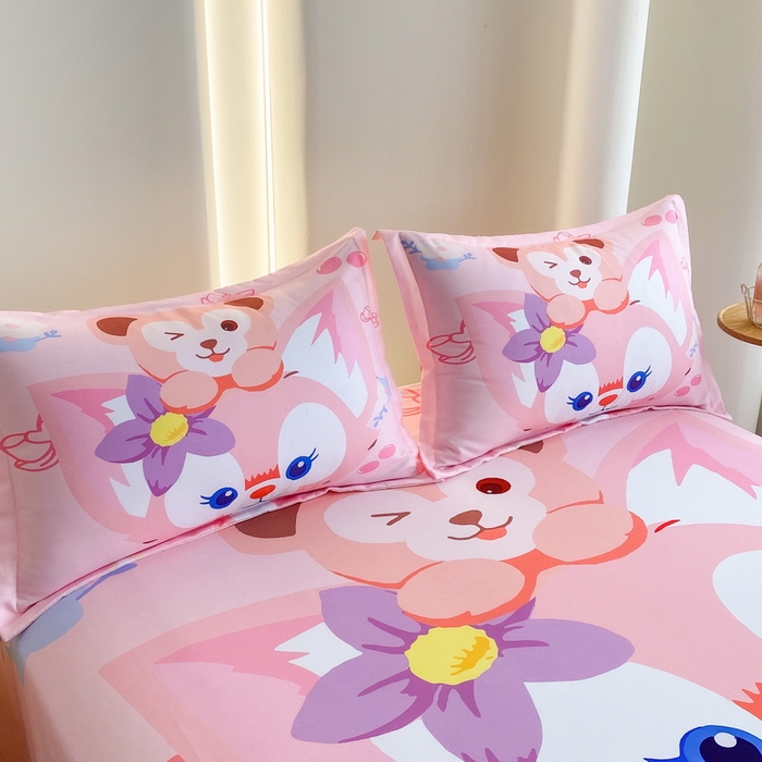 91家纺网 家纺一手货源 找家纺 一电 2025新款卡通床单单件被单学生宿舍被罩三件套单人儿童上下床床单-第二批 贝贝熊