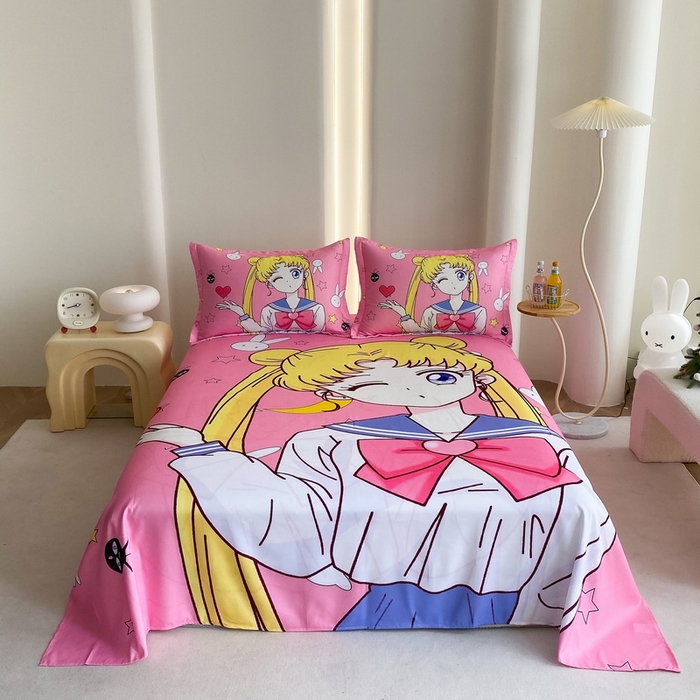 一电 2025新款卡通床单单件被单学生宿舍被罩三件套单人儿童上下床床单-第二批 爱心美少女