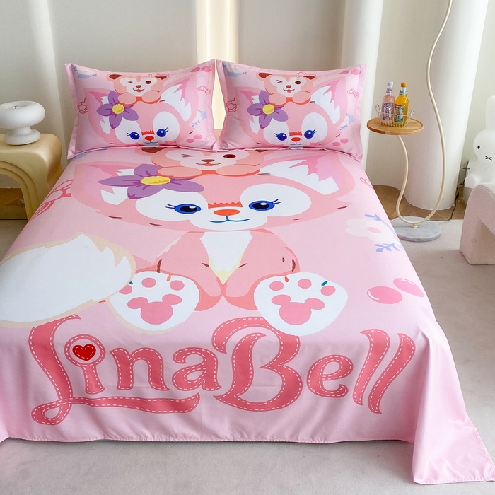 91家纺网 家纺一手货源 找家纺 一电 2025新款卡通床单单件被单学生宿舍被罩三件套单人儿童上下床床单-第二批 贝贝熊
