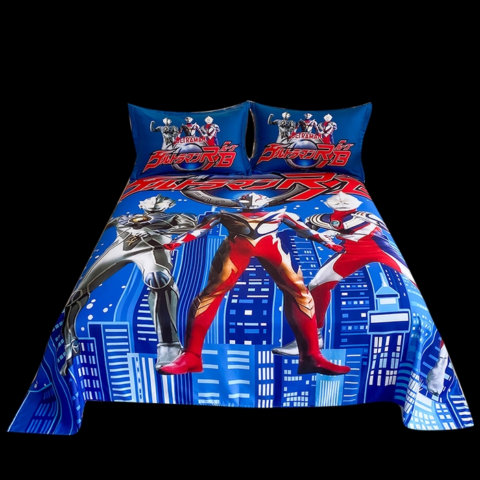 91家纺网 家纺一手货源 找家纺 一电 2025新款卡通床单单件被单学生宿舍被罩三件套单人儿童上下床床单-第二批 奥特归来