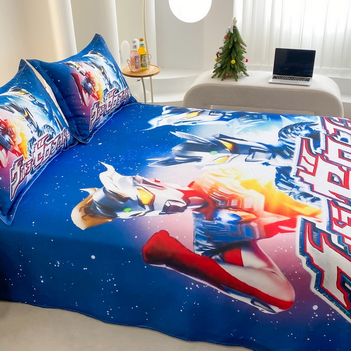 91家纺网 家纺一手货源 找家纺 一电 2025新款卡通床单单件被单学生宿舍被罩三件套单人儿童上下床床单-第二批 赛罗