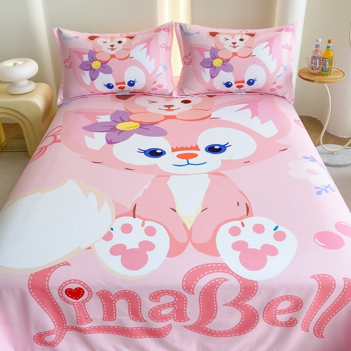 91家纺网 家纺一手货源 找家纺 一电 2025新款卡通床单单件被单学生宿舍被罩三件套单人儿童上下床床单-第二批 贝贝熊