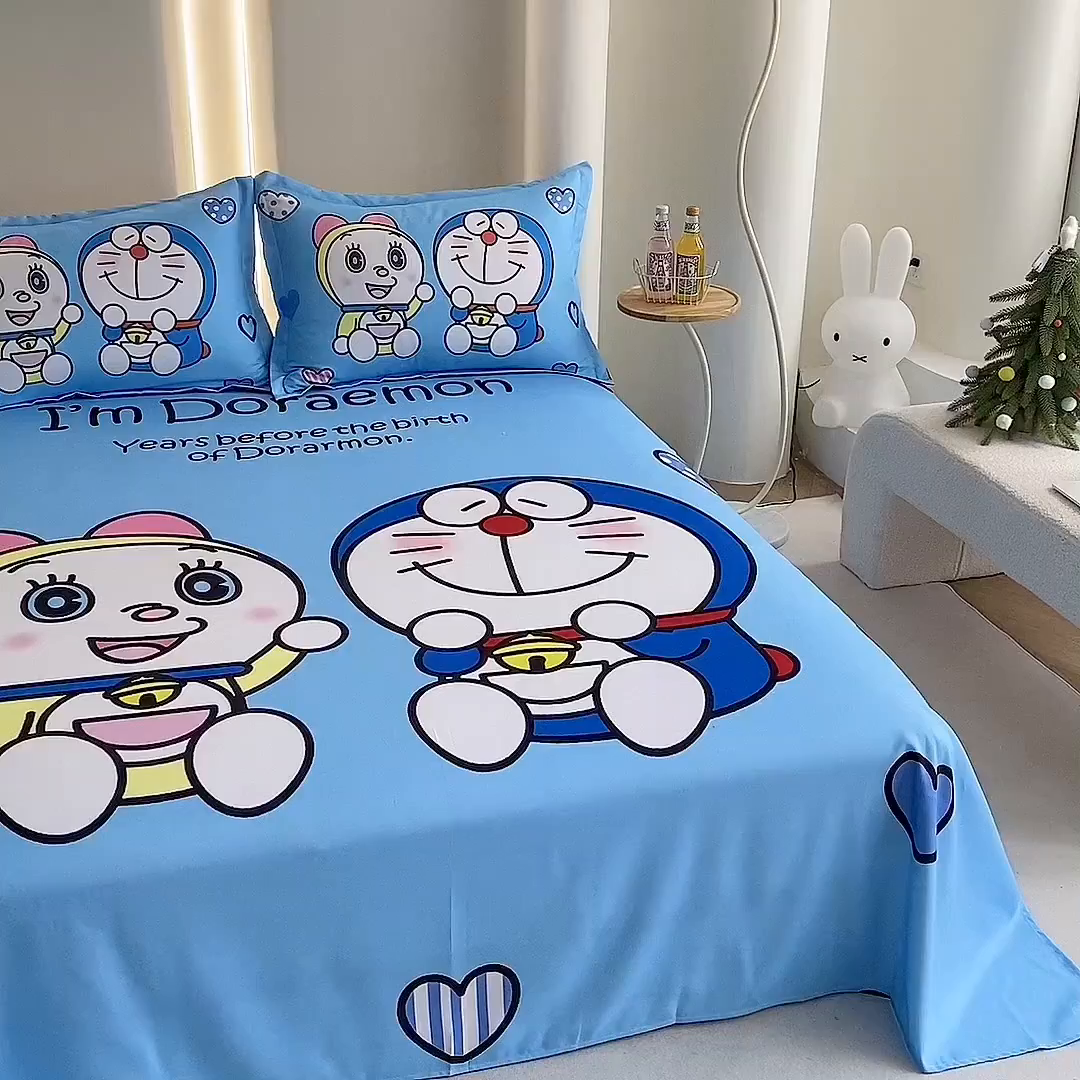 91家纺网 家纺一手货源 找家纺 一电 2025新款卡通床单单件被单学生宿舍被罩三件套单人儿童上下床床单-第二批 讲故事