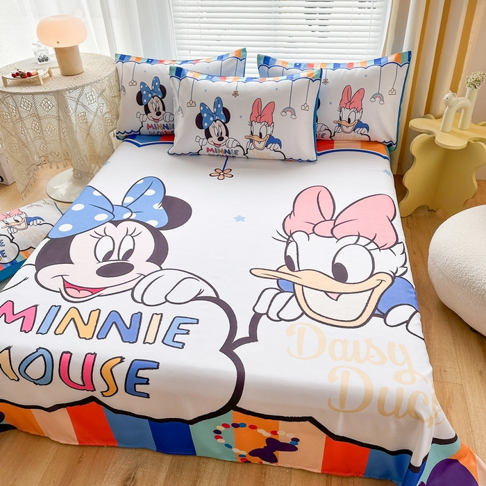 91家纺网 家纺一手货源 找家纺 （总）一电 2025新款卡通床单单件被单学生宿舍被罩三件套单人儿童上下床床单-第三批