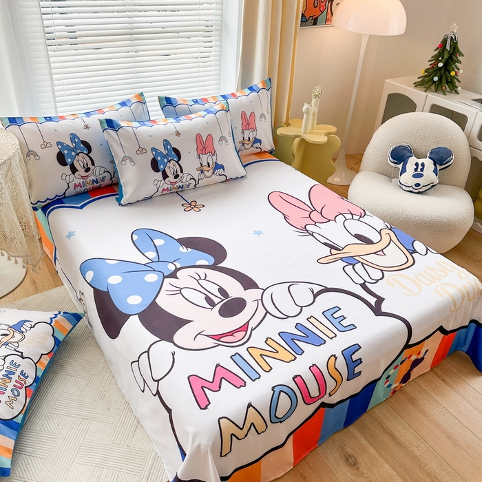 91家纺网 家纺一手货源 找家纺 （总）一电 2025新款卡通床单单件被单学生宿舍被罩三件套单人儿童上下床床单-第三批