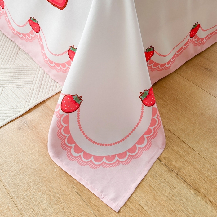 91家纺网 家纺一手货源 找家纺 一电 2025新款卡通床单单件被单学生宿舍被罩三件套单人儿童上下床床单-第三批 花边熊