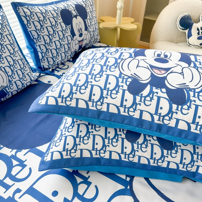 91家纺网 家纺一手货源 找家纺 一电 2025新款卡通床单单件被单学生宿舍被罩三件套单人儿童上下床床单-第三批 米老鼠