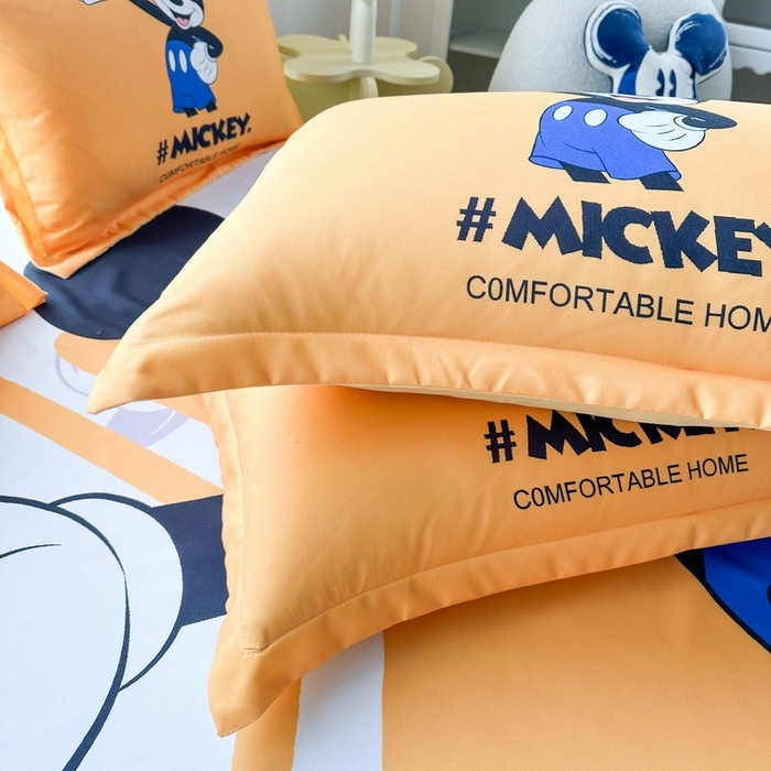 91家纺网 家纺一手货源 找家纺 一电 2025新款卡通床单单件被单学生宿舍被罩三件套单人儿童上下床床单-第三批 米奇