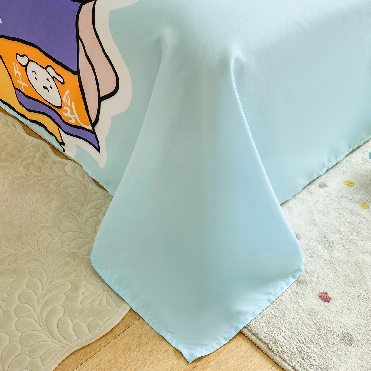 91家纺网 家纺一手货源 找家纺 （总）一电 2025新款卡通床单单件被单学生宿舍被罩三件套单人儿童上下床床单-第四批