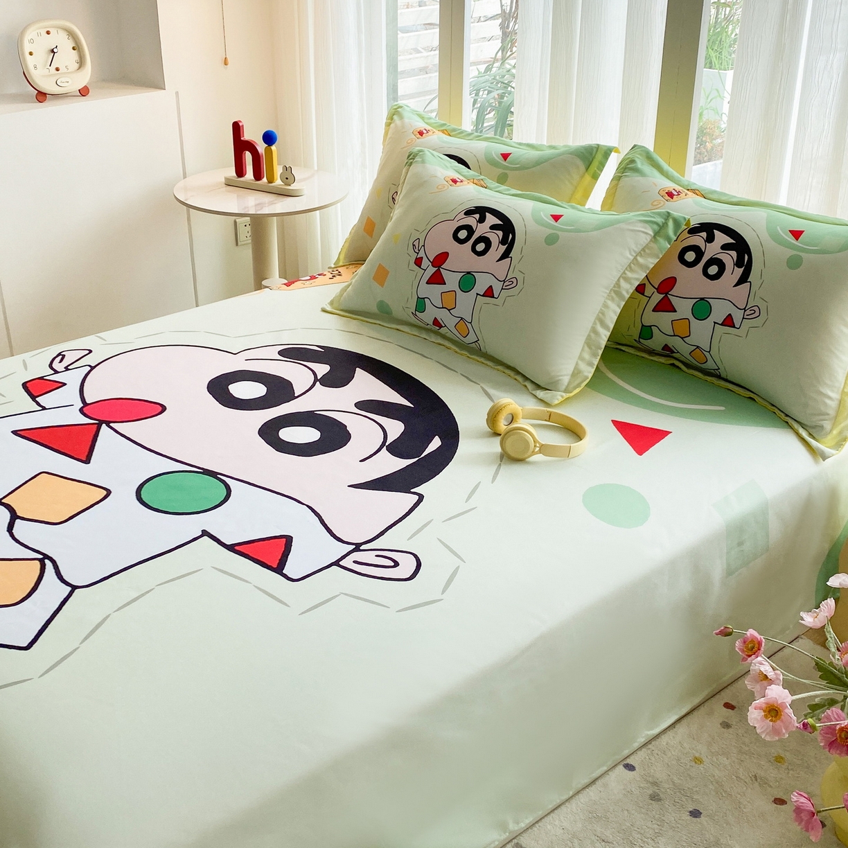 91家纺网 家纺一手货源 找家纺 一电 2025新款卡通床单单件被单学生宿舍被罩三件套单人儿童上下床床单-第四批 小新