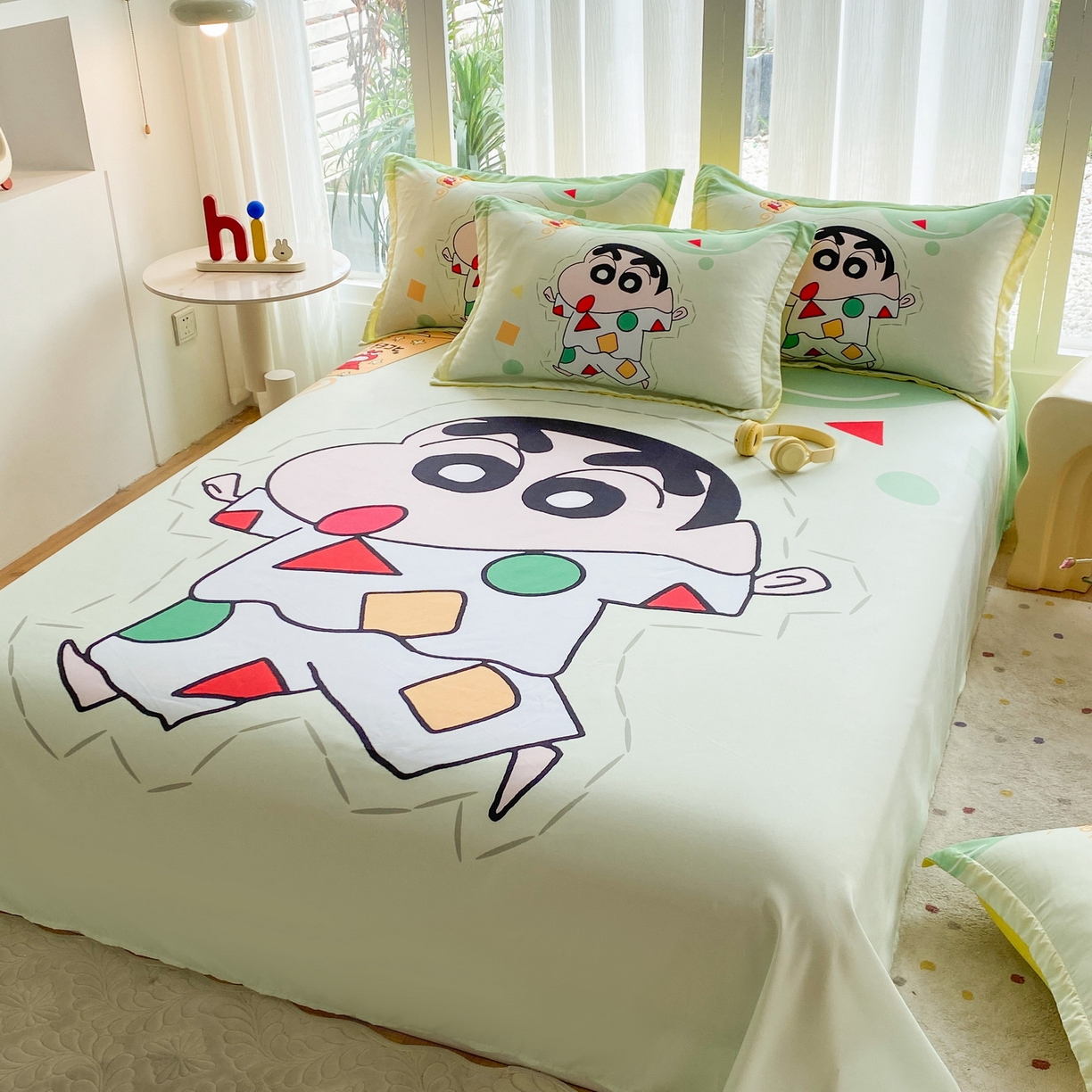 91家纺网 家纺一手货源 找家纺 一电 2025新款卡通床单单件被单学生宿舍被罩三件套单人儿童上下床床单-第四批 小新