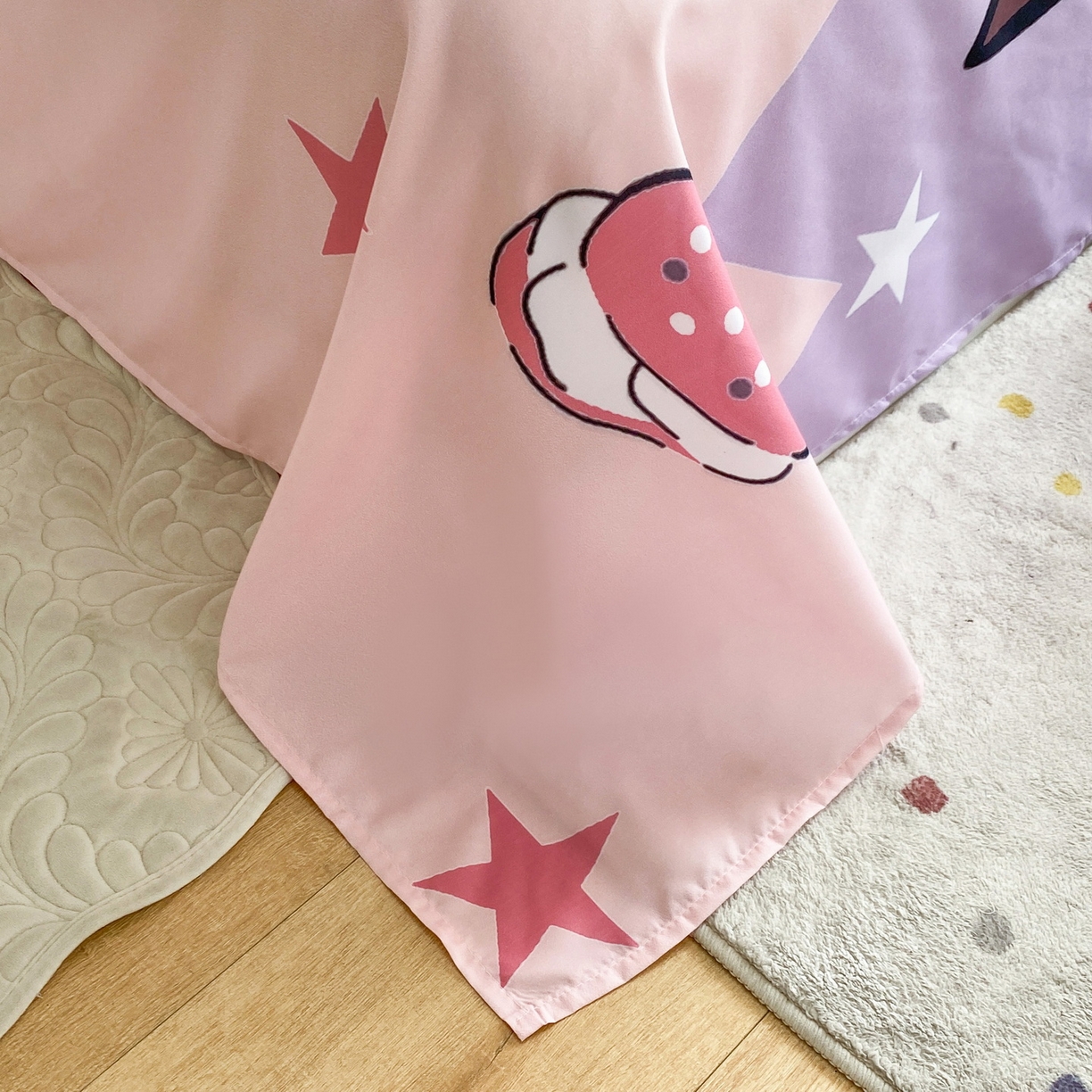 91家纺网 家纺一手货源 找家纺 一电 2025新款卡通床单单件被单学生宿舍被罩三件套单人儿童上下床床单-第四批 甜筒库洛米