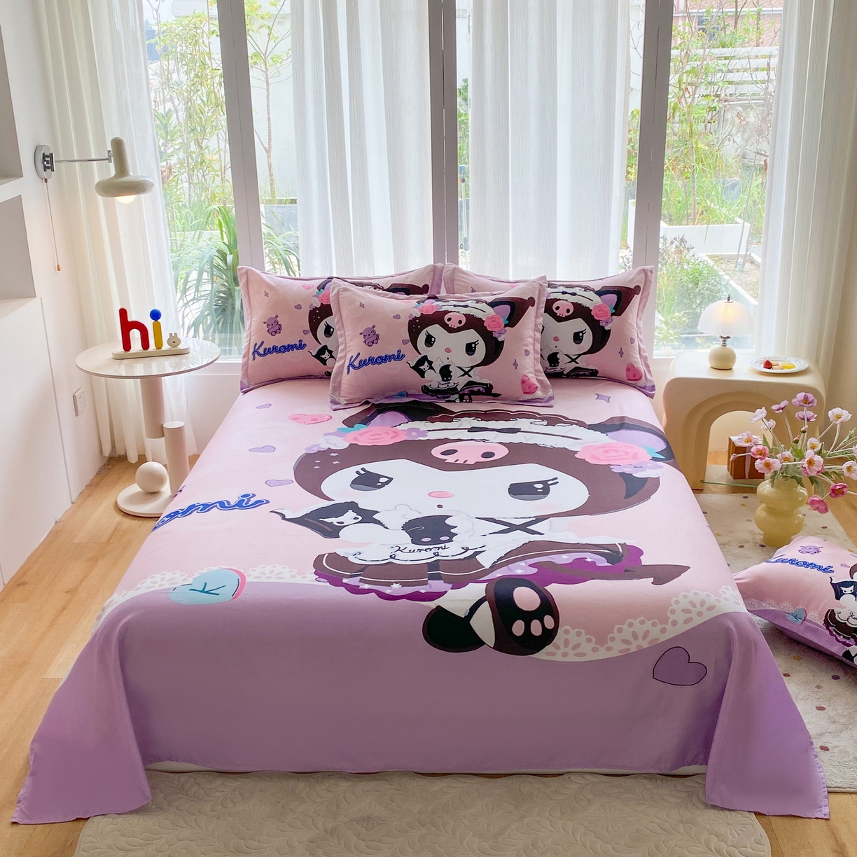 一电 2025新款卡通床单单件被单学生宿舍被罩三件套单人儿童上下床床单-第四批 公主库洛米