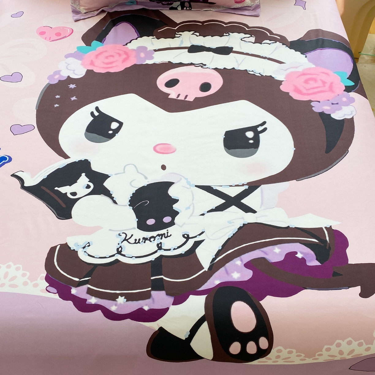 91家纺网 家纺一手货源 找家纺 一电 2025新款卡通床单单件被单学生宿舍被罩三件套单人儿童上下床床单-第四批 公主库洛米