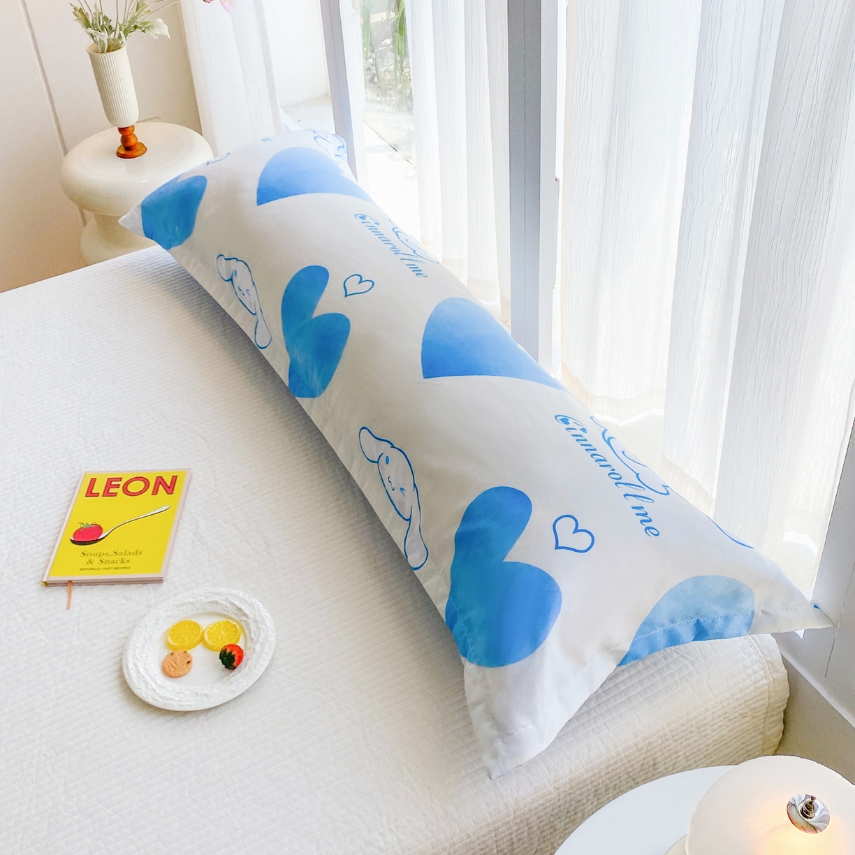 91家纺网 家纺一手货源 找家纺 一电 2025新款卡通A类水洗棉麻单人单层枕头套亲肤双人枕套 爱心玉桂狗