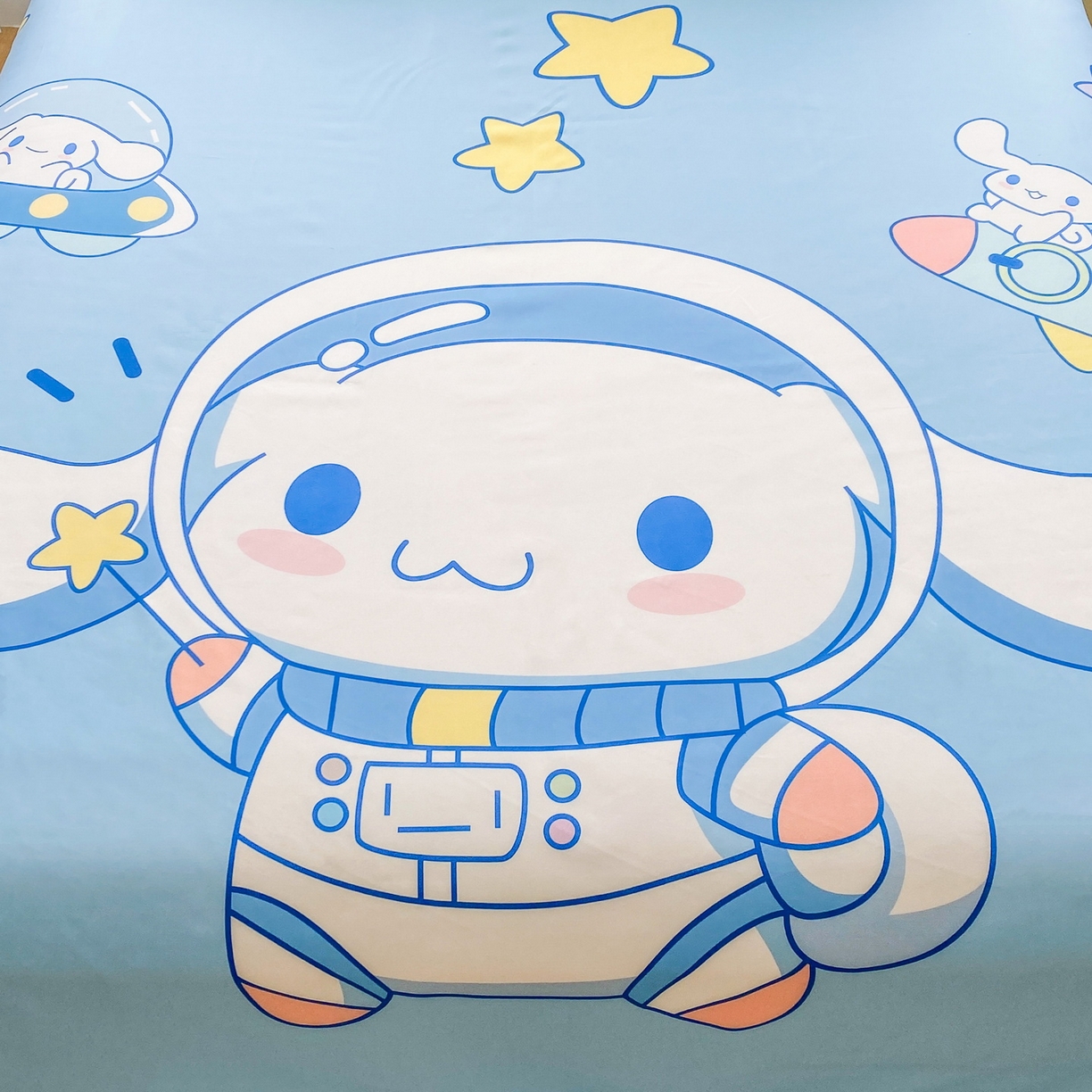 91家纺网 家纺一手货源 找家纺 一电 2025新款卡通床单单件被单学生宿舍被罩三件套单人儿童上下床床单-第四批 太空玉桂狗