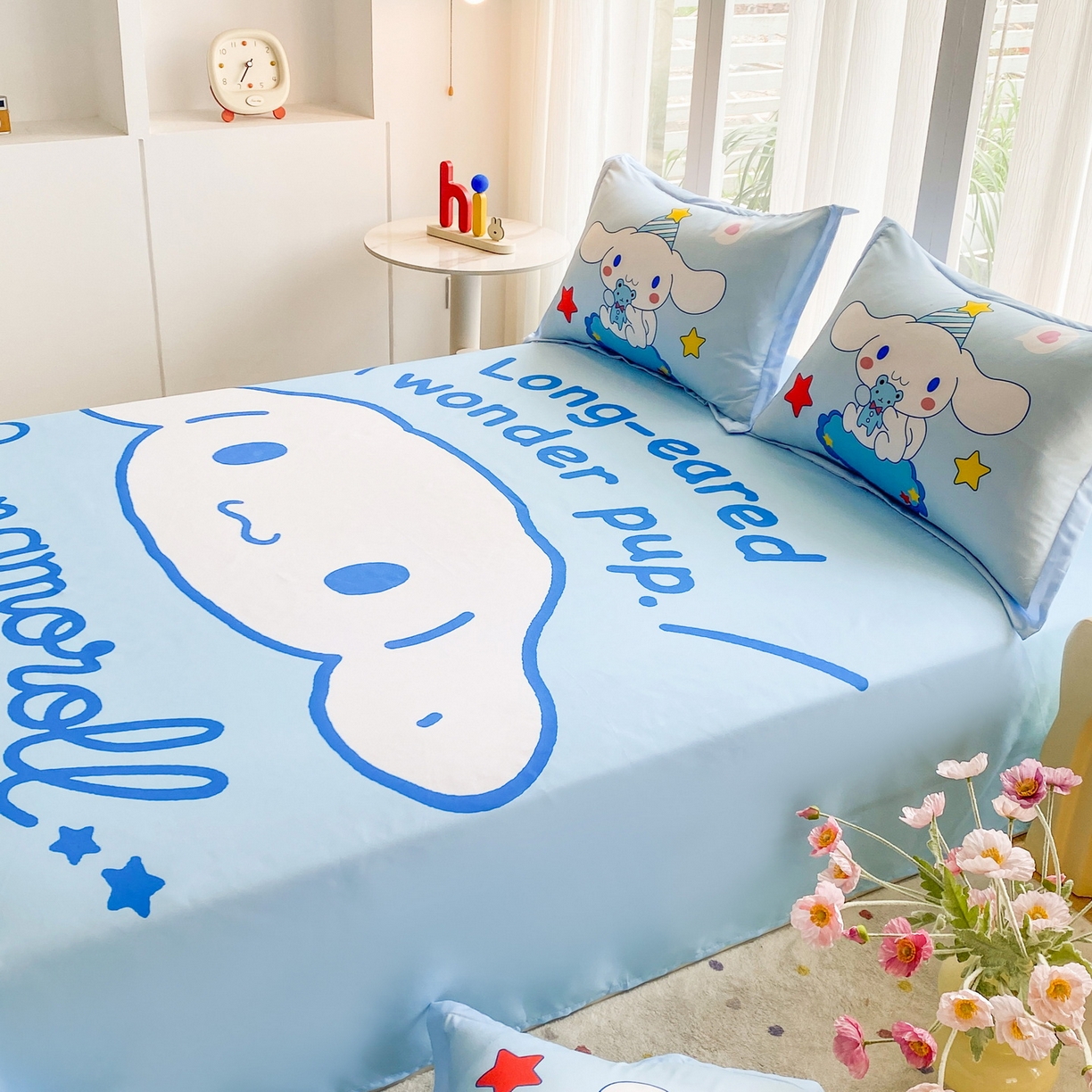 91家纺网 家纺一手货源 找家纺 一电 2025新款卡通床单单件被单学生宿舍被罩三件套单人儿童上下床床单-第四批 乖乖玉桂狗