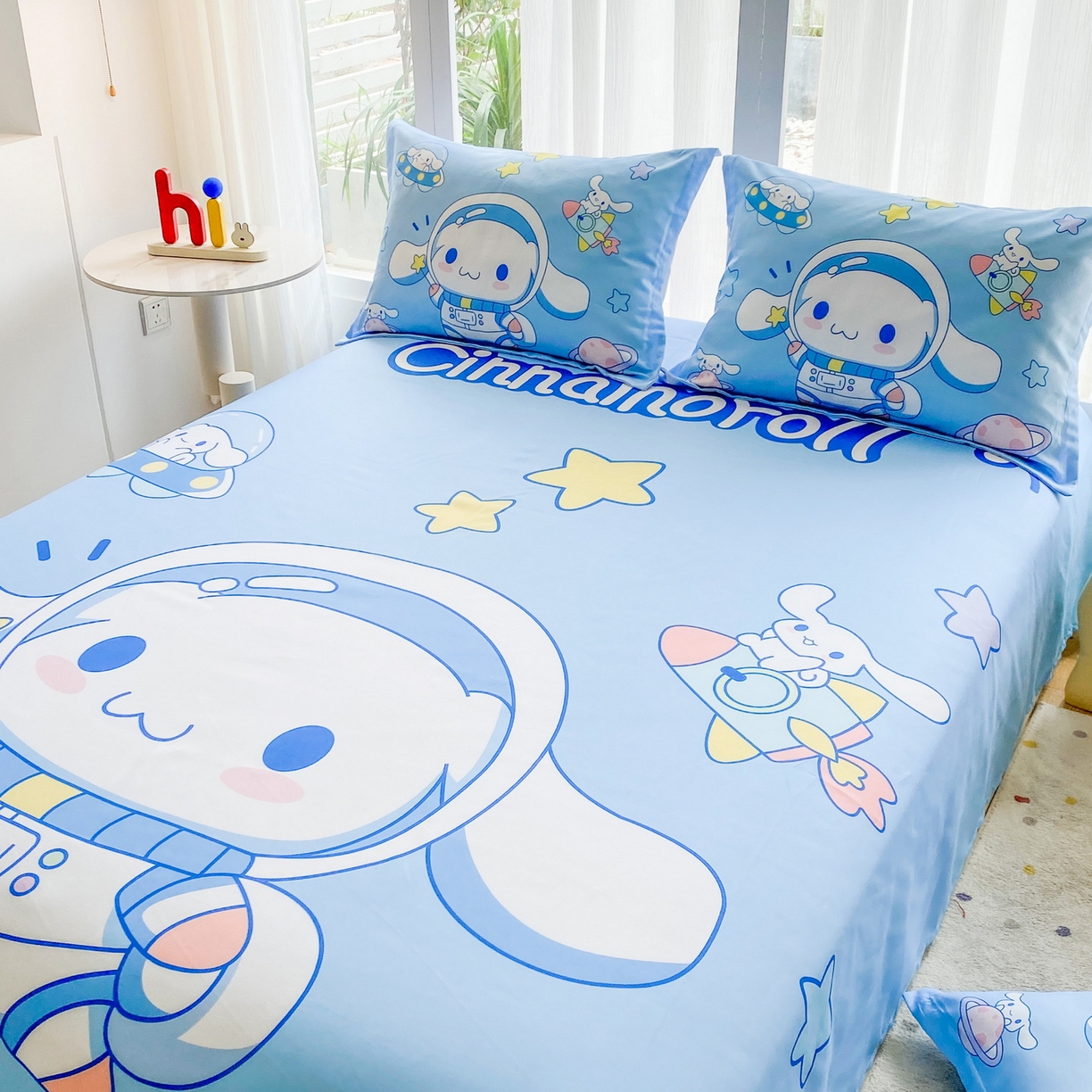 91家纺网 家纺一手货源 找家纺 一电 2025新款卡通床单单件被单学生宿舍被罩三件套单人儿童上下床床单-第四批 太空玉桂狗