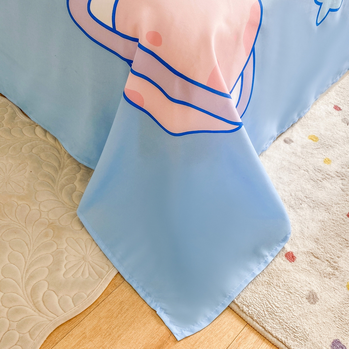 91家纺网 家纺一手货源 找家纺 一电 2025新款卡通床单单件被单学生宿舍被罩三件套单人儿童上下床床单-第四批 太空玉桂狗