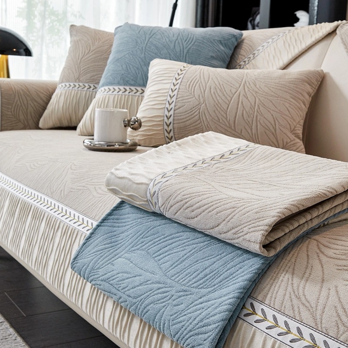 91家纺网 家纺一手货源 找家纺 （总）峻杨 2025新款柔软亲肤雪尼尔沙发垫耐用耐磨防滑四季可用可机洗水洗定制尺寸请联系客服-清馨梦圆