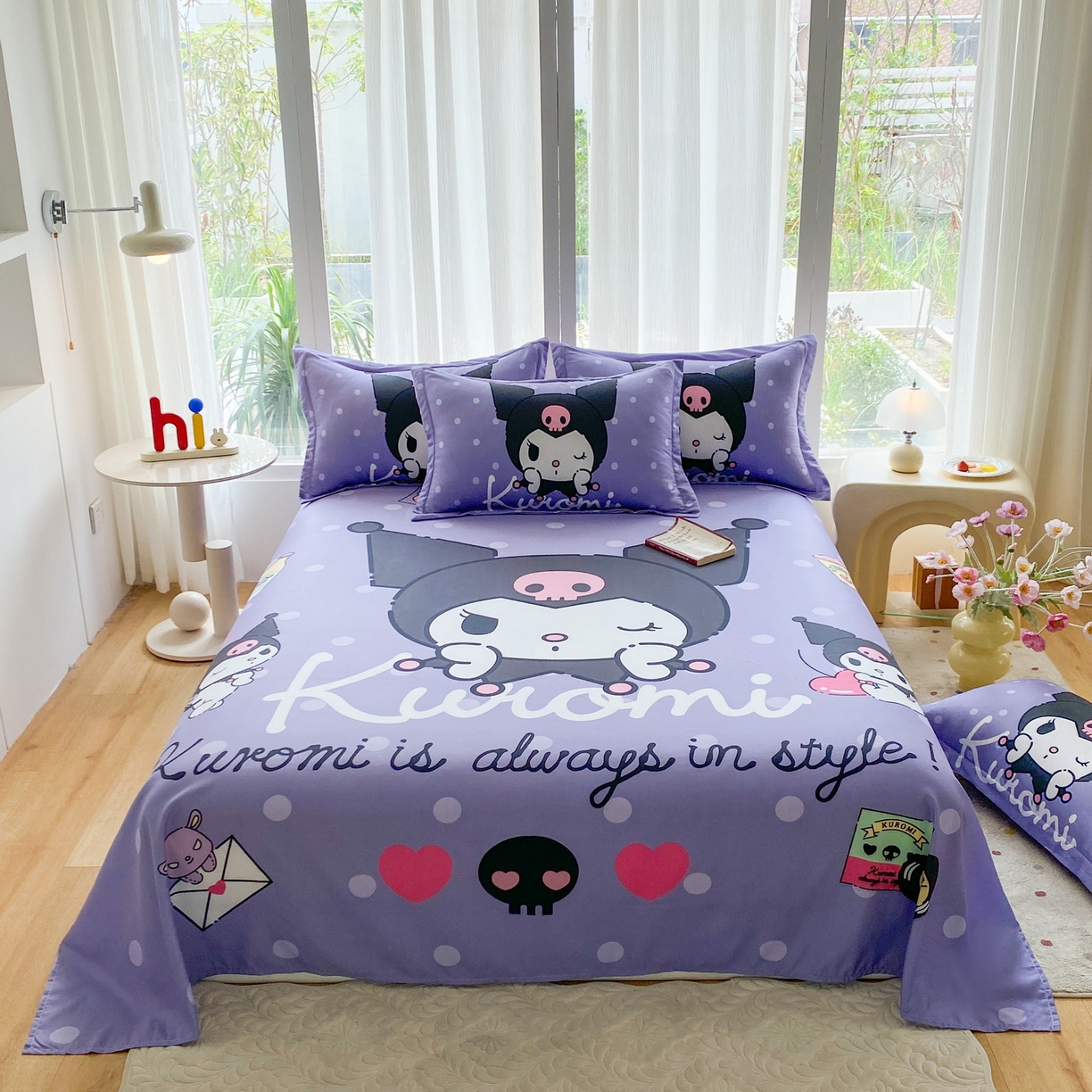 一电 2025新款卡通床单单件被单学生宿舍被罩三件套单人儿童上下床床单-第四批 圆点库洛米