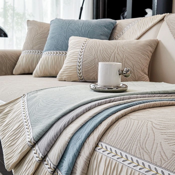 91家纺网 家纺一手货源 找家纺 （总）峻杨 2025新款柔软亲肤雪尼尔沙发垫耐用耐磨防滑四季可用可机洗水洗定制尺寸请联系客服-清馨梦圆