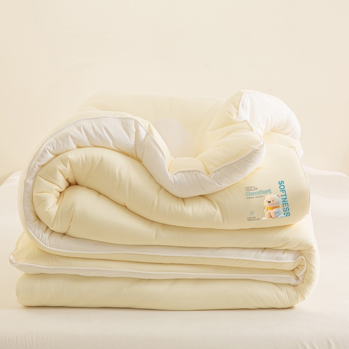 91家纺网 家纺一手货源 找家纺 （总）天瑜家纺 2025新款纯色牛奶丝针织冬被被子被芯