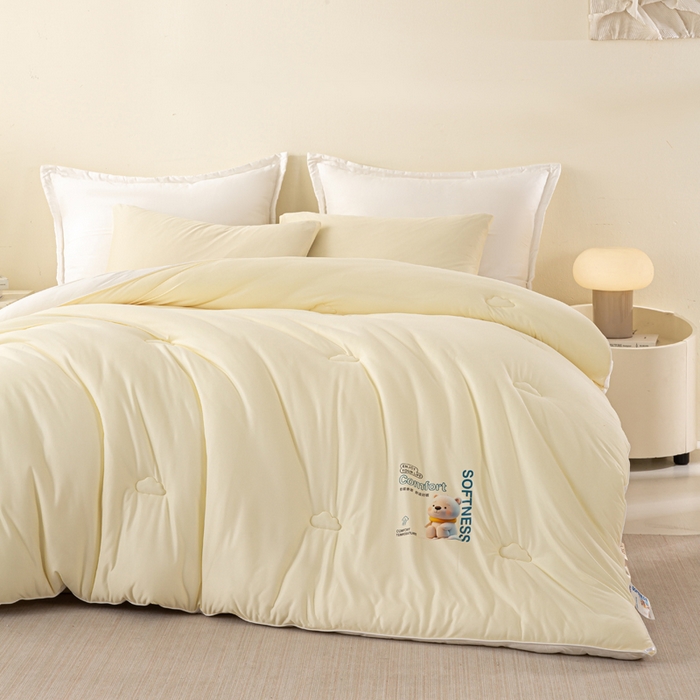 91家纺网 家纺一手货源 找家纺 （总）天瑜家纺 2025新款纯色牛奶丝针织冬被被子被芯