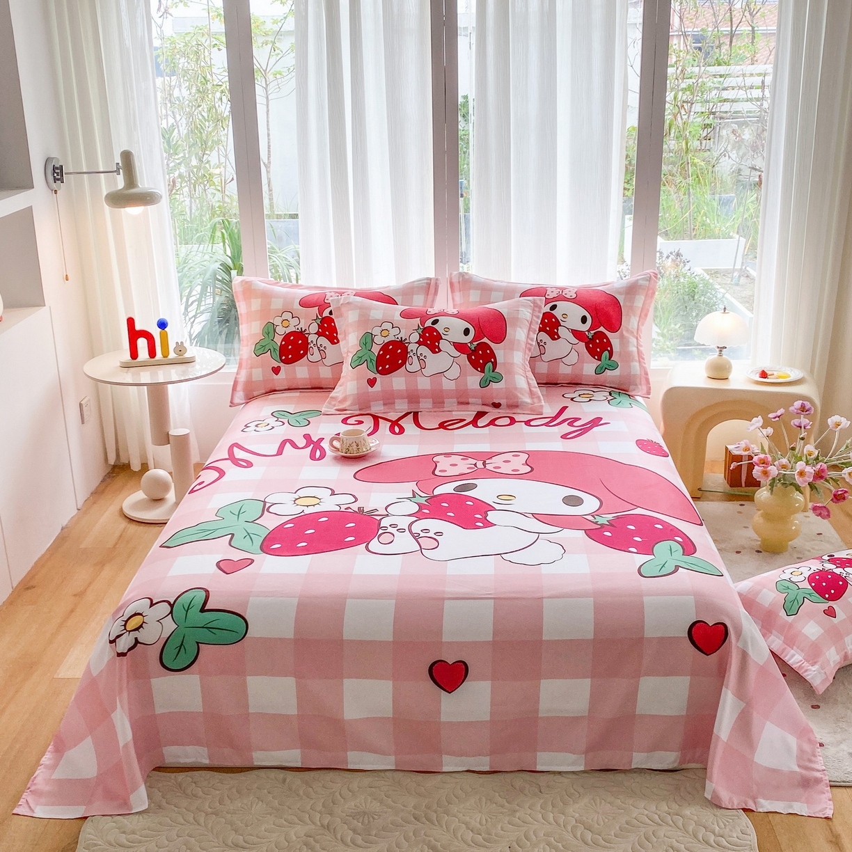 一电 2025新款卡通床单单件被单学生宿舍被罩三件套单人儿童上下床床单-第四批 草莓美乐蒂