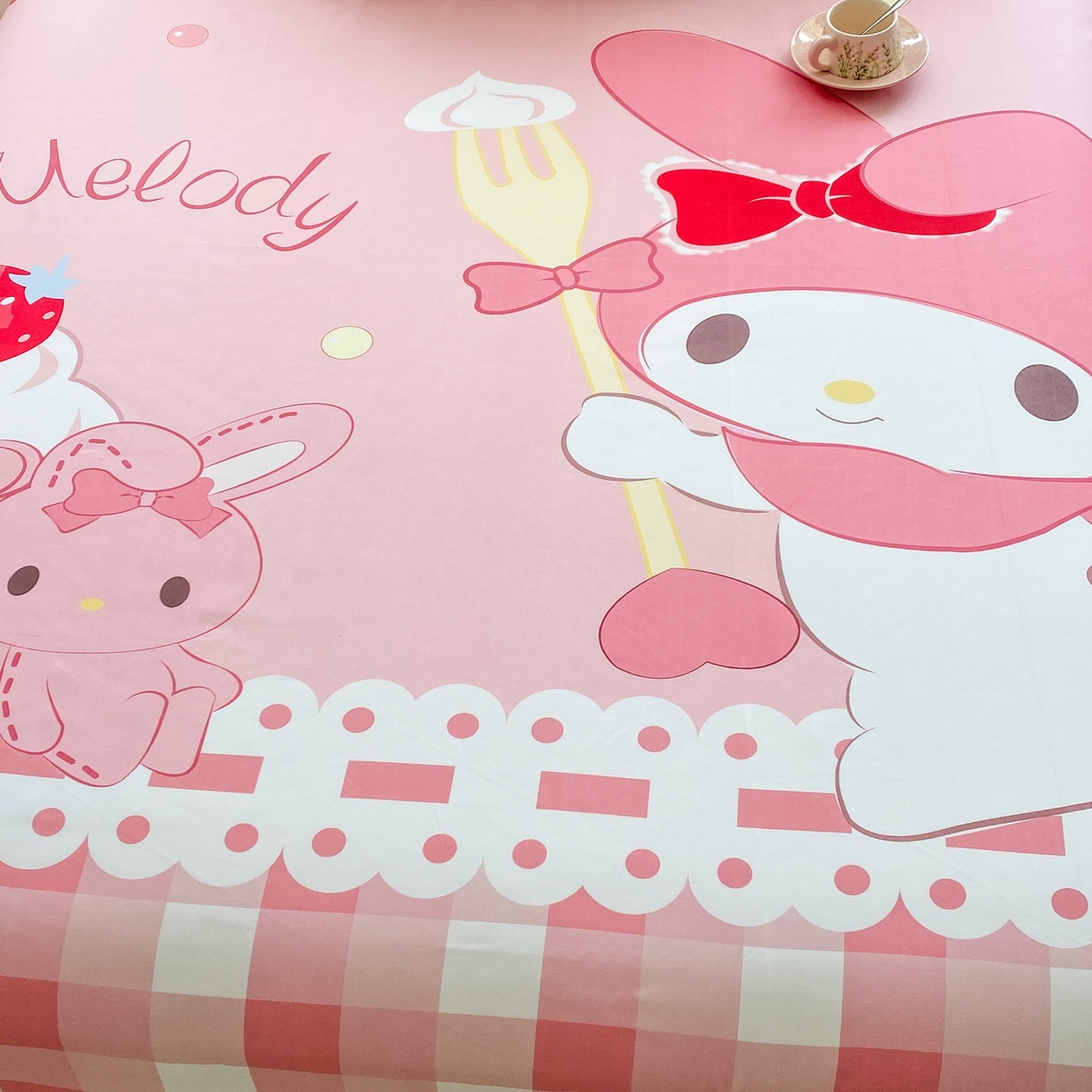 91家纺网 家纺一手货源 找家纺 一电 2025新款卡通床单单件被单学生宿舍被罩三件套单人儿童上下床床单-第四批 蛋糕美乐蒂