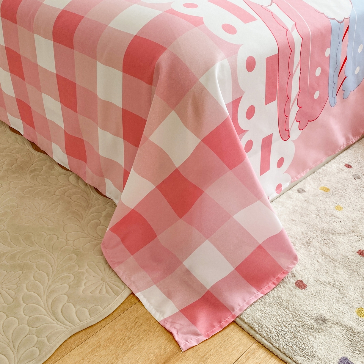 91家纺网 家纺一手货源 找家纺 一电 2025新款卡通床单单件被单学生宿舍被罩三件套单人儿童上下床床单-第四批 蛋糕美乐蒂