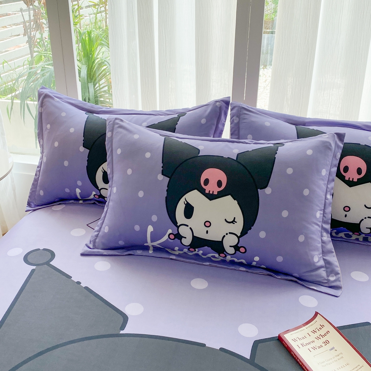 91家纺网 家纺一手货源 找家纺 一电 2025新款卡通床单单件被单学生宿舍被罩三件套单人儿童上下床床单-第四批 圆点库洛米