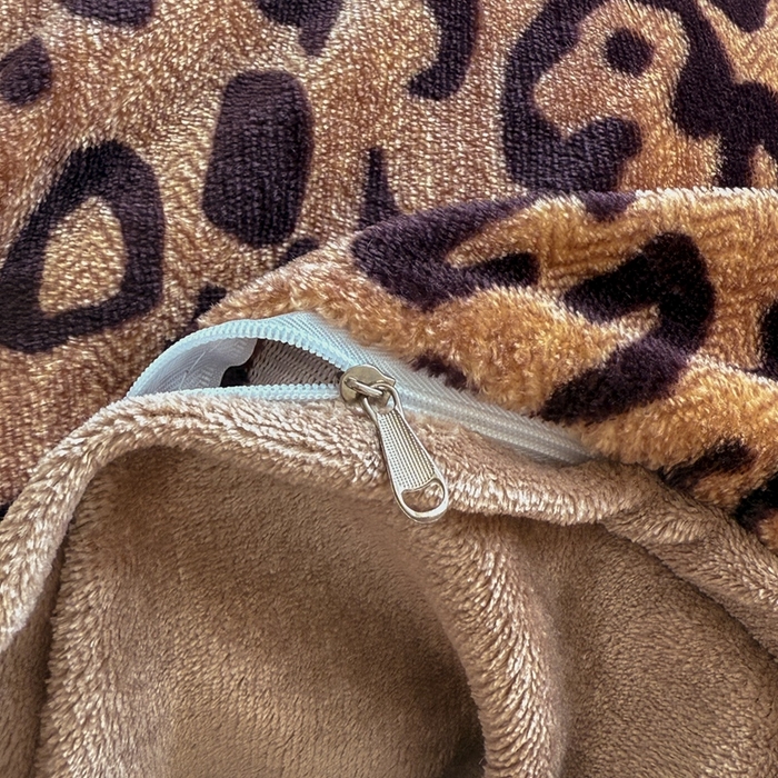 91家纺网 家纺一手货源 找家纺 梵克保罗 2025秋冬新款印花牛奶绒床盖炕垫炕盖四件套-云裳 云裳-经典豹纹