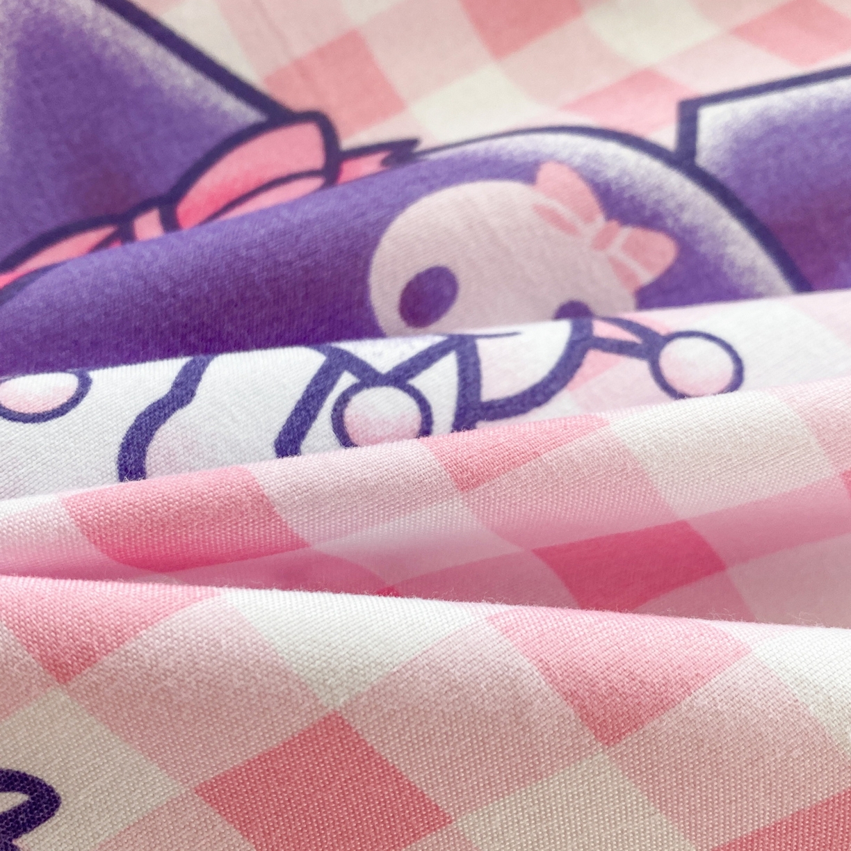 91家纺网 家纺一手货源 找家纺 一电 2025新款卡通床单单件被单学生宿舍被罩三件套单人儿童上下床床单-第五批 欢乐库洛米