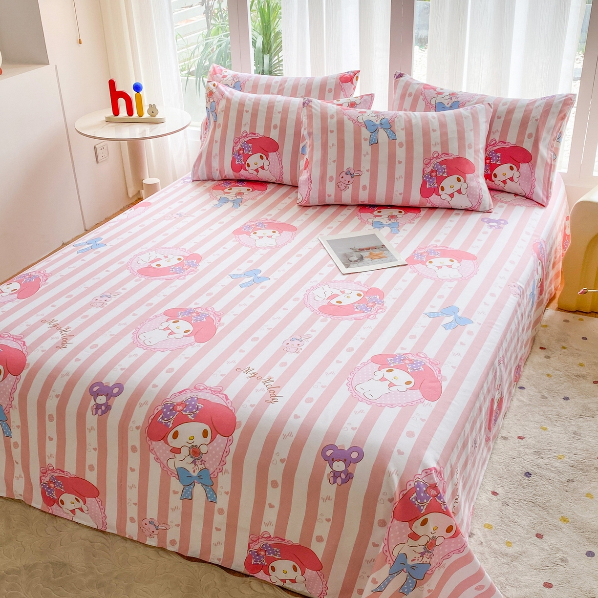 91家纺网 家纺一手货源 找家纺 一电 2025新款卡通床单单件被单学生宿舍被罩三件套单人儿童上下床床单-第五批 田园美乐蒂