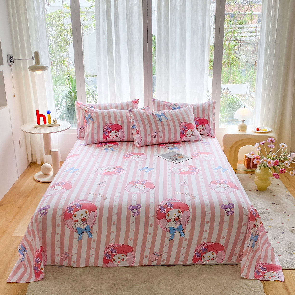 91家纺网 家纺一手货源 找家纺 一电 2025新款卡通床单单件被单学生宿舍被罩三件套单人儿童上下床床单-第五批 田园美乐蒂