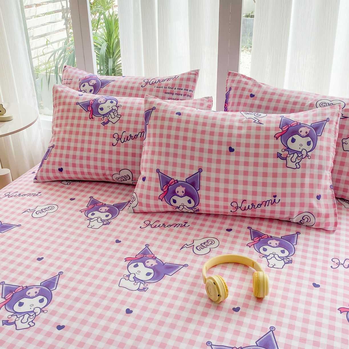 91家纺网 家纺一手货源 找家纺 一电 2025新款卡通床单单件被单学生宿舍被罩三件套单人儿童上下床床单-第五批 欢乐库洛米