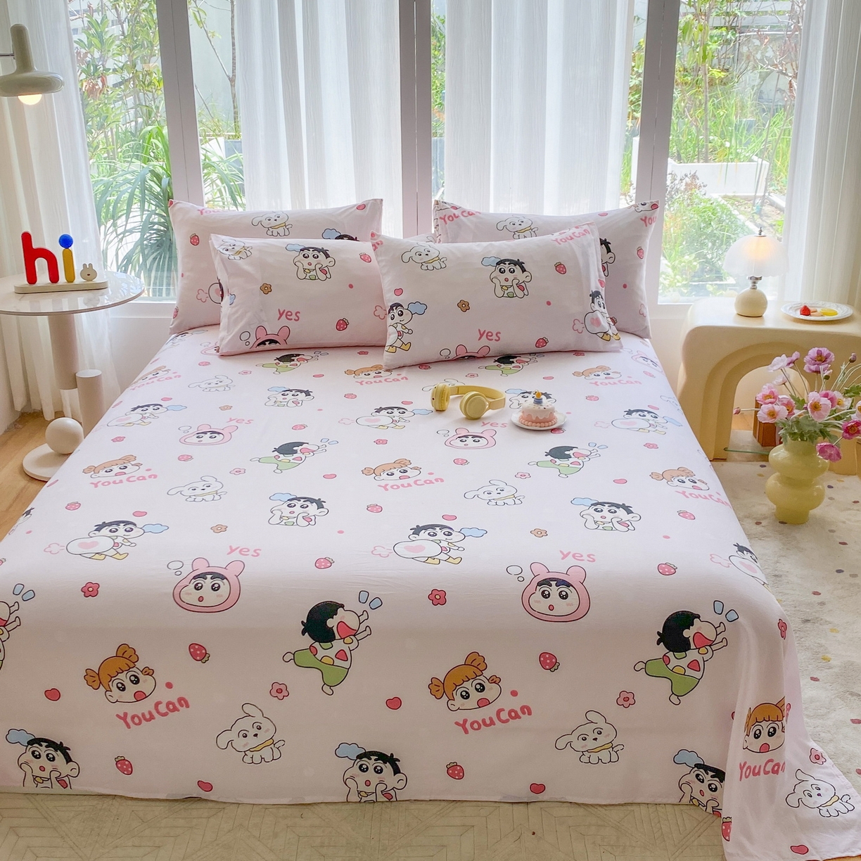 91家纺网 家纺一手货源 找家纺 一电 2025新款卡通床单单件被单学生宿舍被罩三件套单人儿童上下床床单-第五批 你最棒